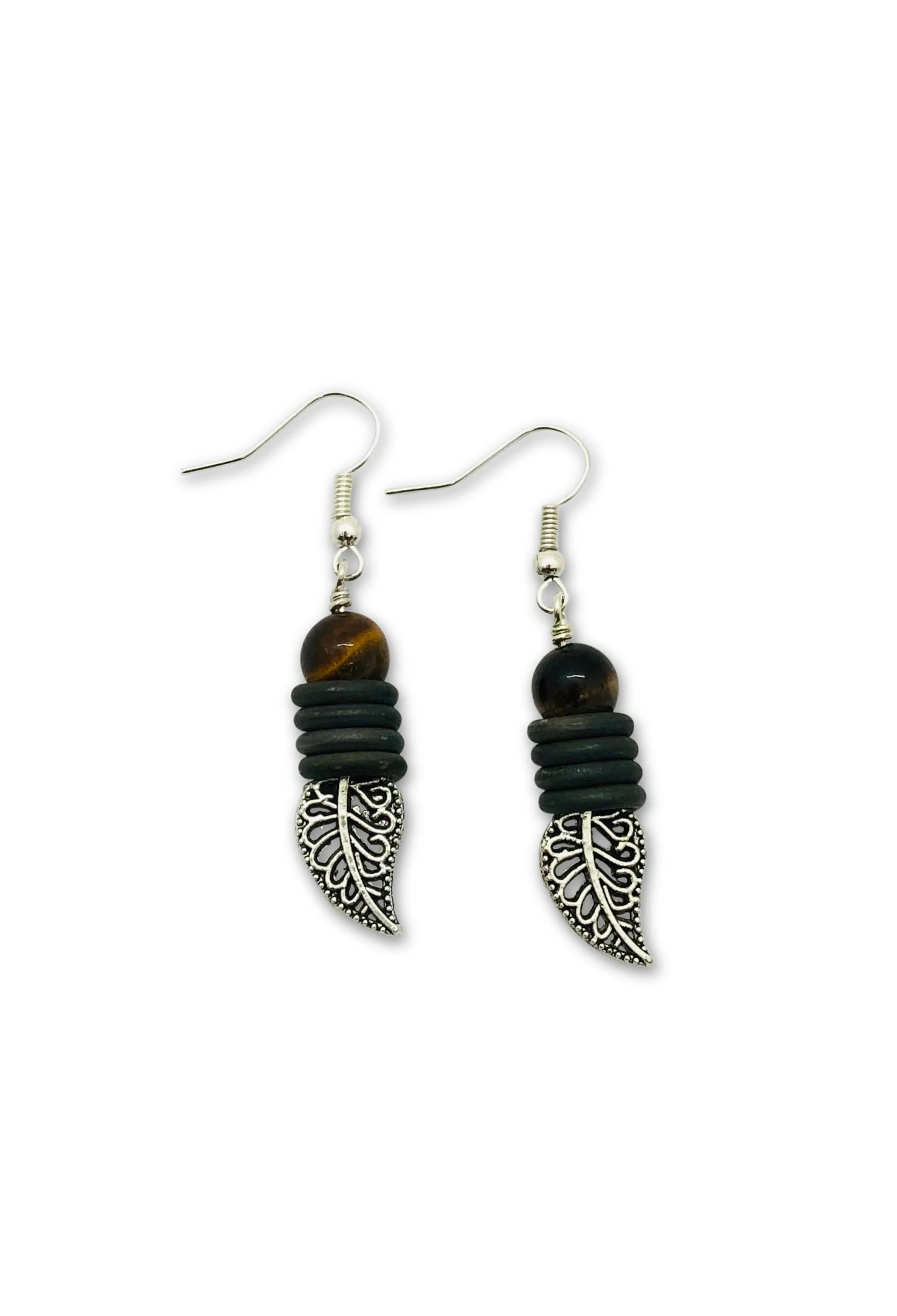 Snare leaf earrings