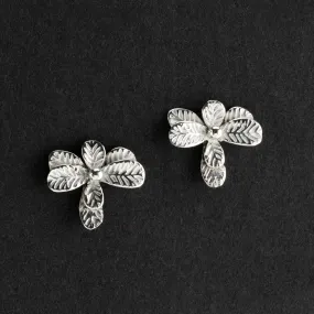 Sterling Silver Leaf Stud Earrings