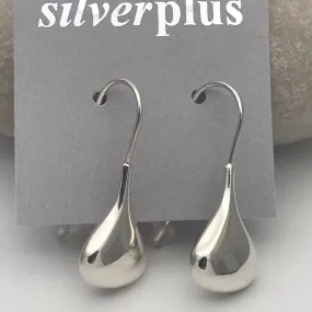 Sterling Silver Shiny Bulb Shape Fixed Earrings