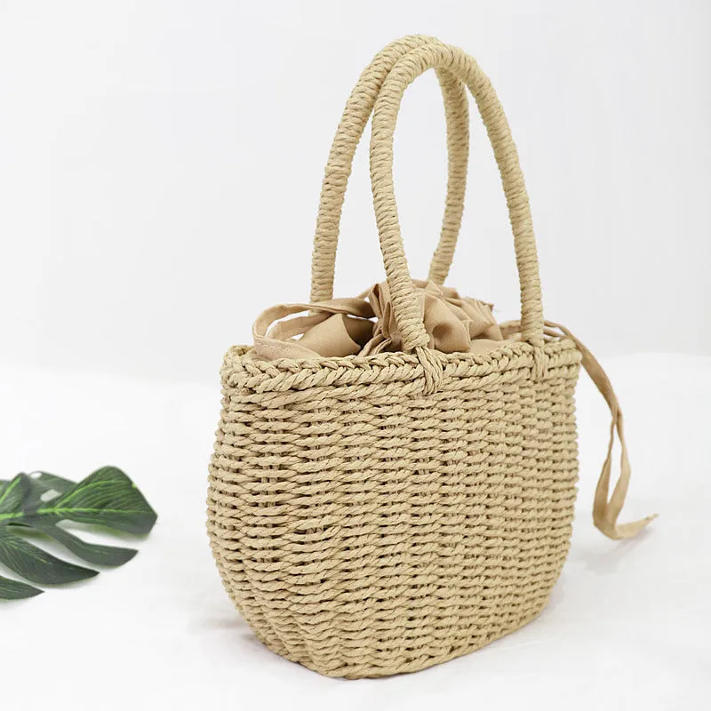Straw Woven Beach Rattan Shoulder Bag