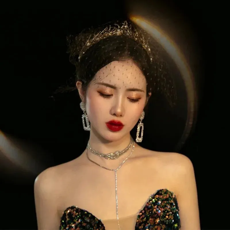 TAVIMART  -  Blaze Flame Designs Wedding Tiaras Crown Pearl  Beading Brides Hairbands Hair Accessories Evening Jewelry Birthday Gifts