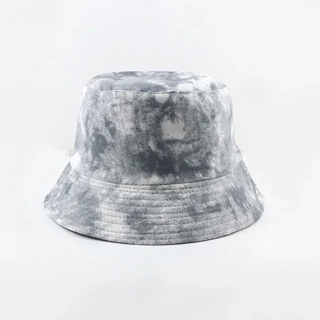 Trendy Tie Dye Bucket Hats  - Fushia