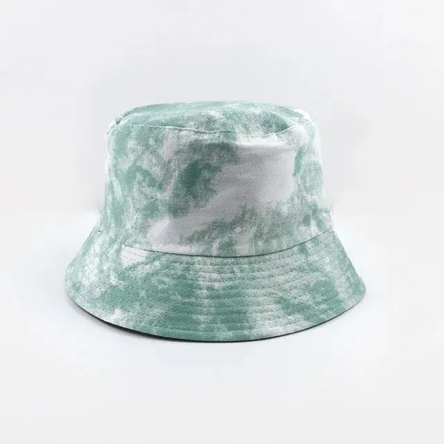 Trendy Tie Dye Bucket Hats  - Fushia