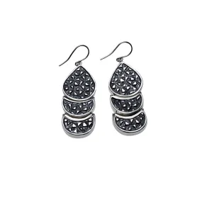 Wiener Werkstatte Triple Drop Earring