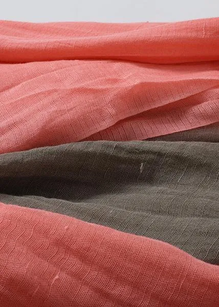 women new khaki pink double color Gradient scarf vintage warm scarves