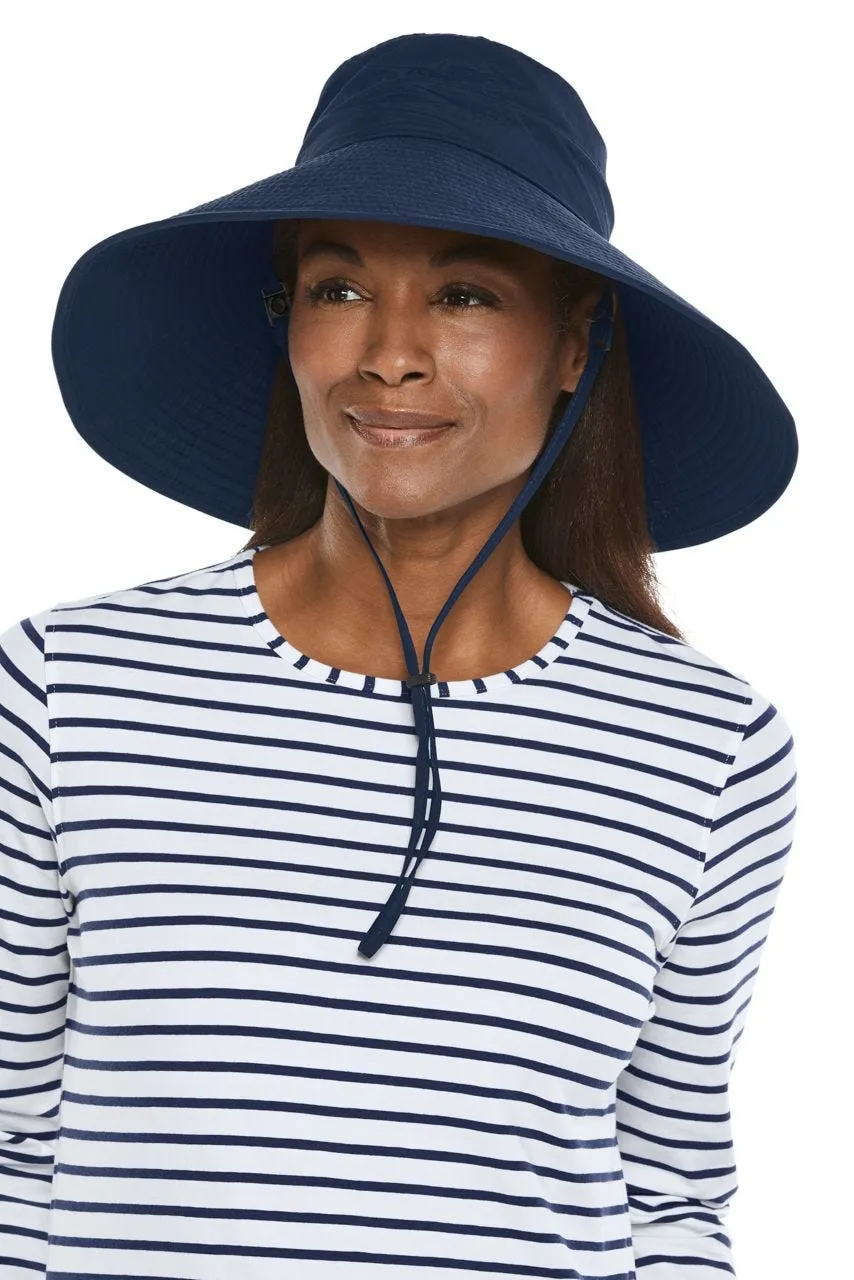 Women's Cyd Travel Beach Hat  |  Navy